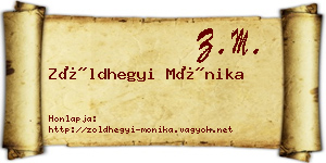 Zöldhegyi Mónika névjegykártya